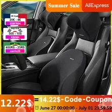 Car Lumbar Support Headrest Neck Pillow Support Universal Soft Neck Pillows Cushion Car Memory Foam Lumbar Pillow Back Support