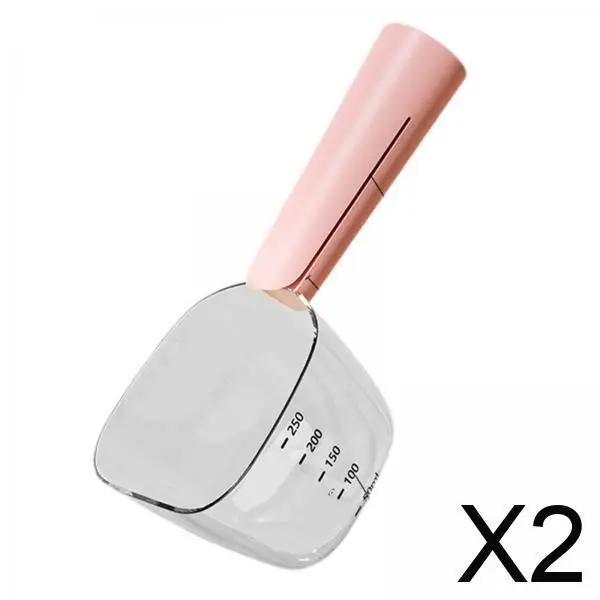 Cat Shovel Spoon with Built Seal Clip Precise Pet Food Measuring Scooper Feeder Tool for Dogs Cats and Puppies