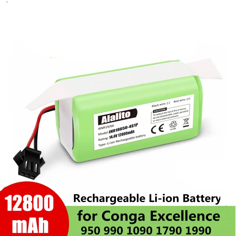 Batería para robot aspirador Conga 990 Excellence, Conga 1090, 14.4V, 2600  mAH