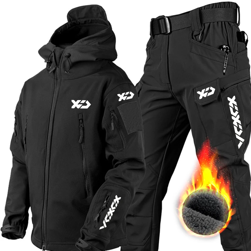 

Man Fishing Clothing Autumn Winter Waterproof Fishing Suits Men's Softshell Hiking Camping Windproof Thermal Jacket Tactical Se