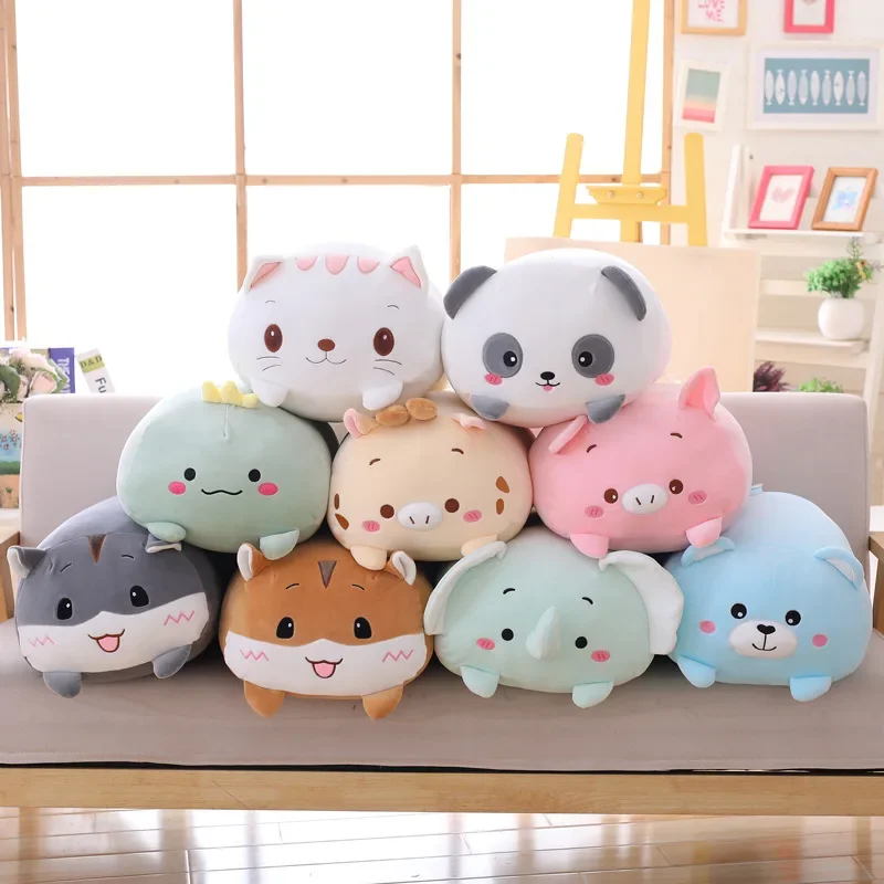 

9 Styles Animal Sweet Dinosaur Pig Cat Bear Plush Toy Soft Cartoon Panda Hamster Elephant Deer Stuffed Doll Baby Pillow Gift