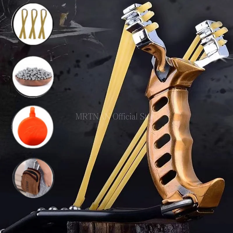 PowerfulSlingshotWithRubberBandsFoldingWristSlingshotOutdoor