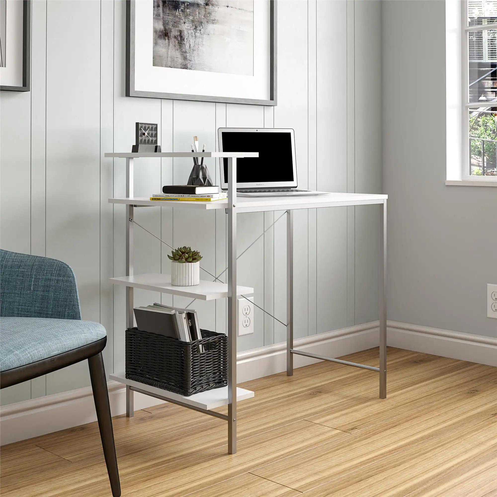 Description Picture 5 of itemSide Storage Desk - Natural  study desk  tables  escritorios  home office  gaming desk