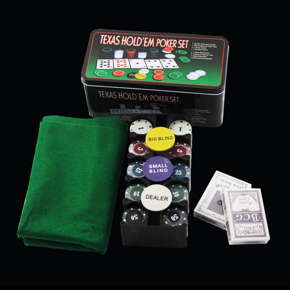 200pcPokerandBlackjackGameSetBlackJackChipSetwithBox