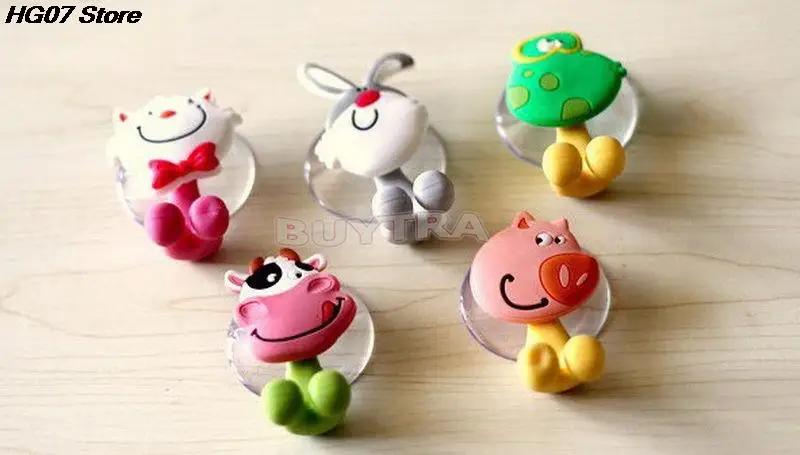 1PC Animal Cute Cartoon Animals Suction Cup Toothbrush Holder Bathroom Accessories Set Wall Suction Holder Tool