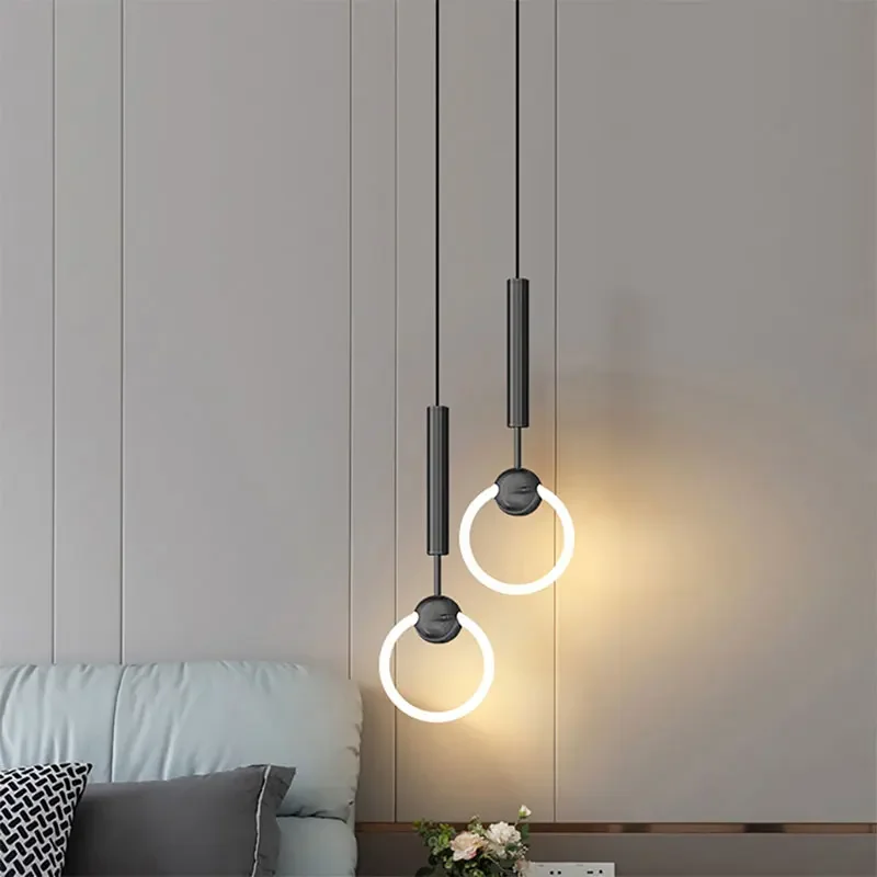 Modern Luxury Led Pendant Lights Nordic Minimalist Hanging Lamp For Bedside Dining Room Kitchen Island Chandelier Decor Fixtures