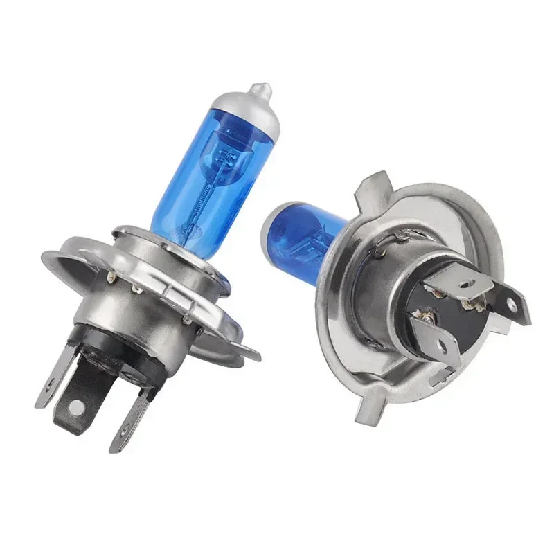 2개 H4/HB2 9003 자동차 울트라 화이트 100W 6000K 밝은 할로겐 헤드라이트 전구