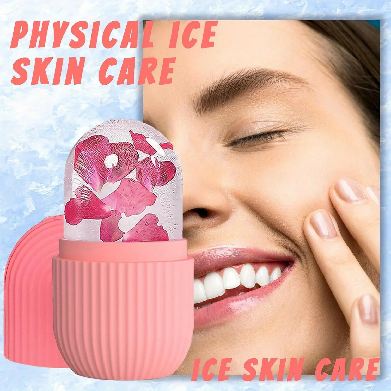 Ice Roller For Face And Eye Face Massage Silicone Ice Mold For Face Beauty Puffiness Relief Facial Massager Skin Care Tools