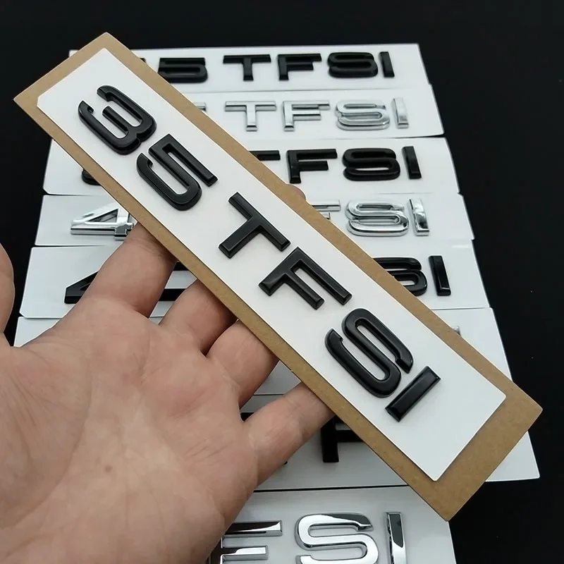 3D ABS TFSI Logo Buchstaben Kofferraum Emblem Abzeichen Aufkleber Für Audi Q3 Q5 Q7 A1 A2 A3 A4 A5 A6 A7 A8 Zubehör