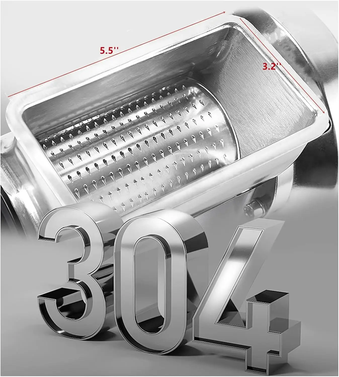 Electric Cheese Grater 550W Commercial Electric Grater Grinder 88 pounds per hour Butter Bread Bran Shredder Grater Grat Machine 6