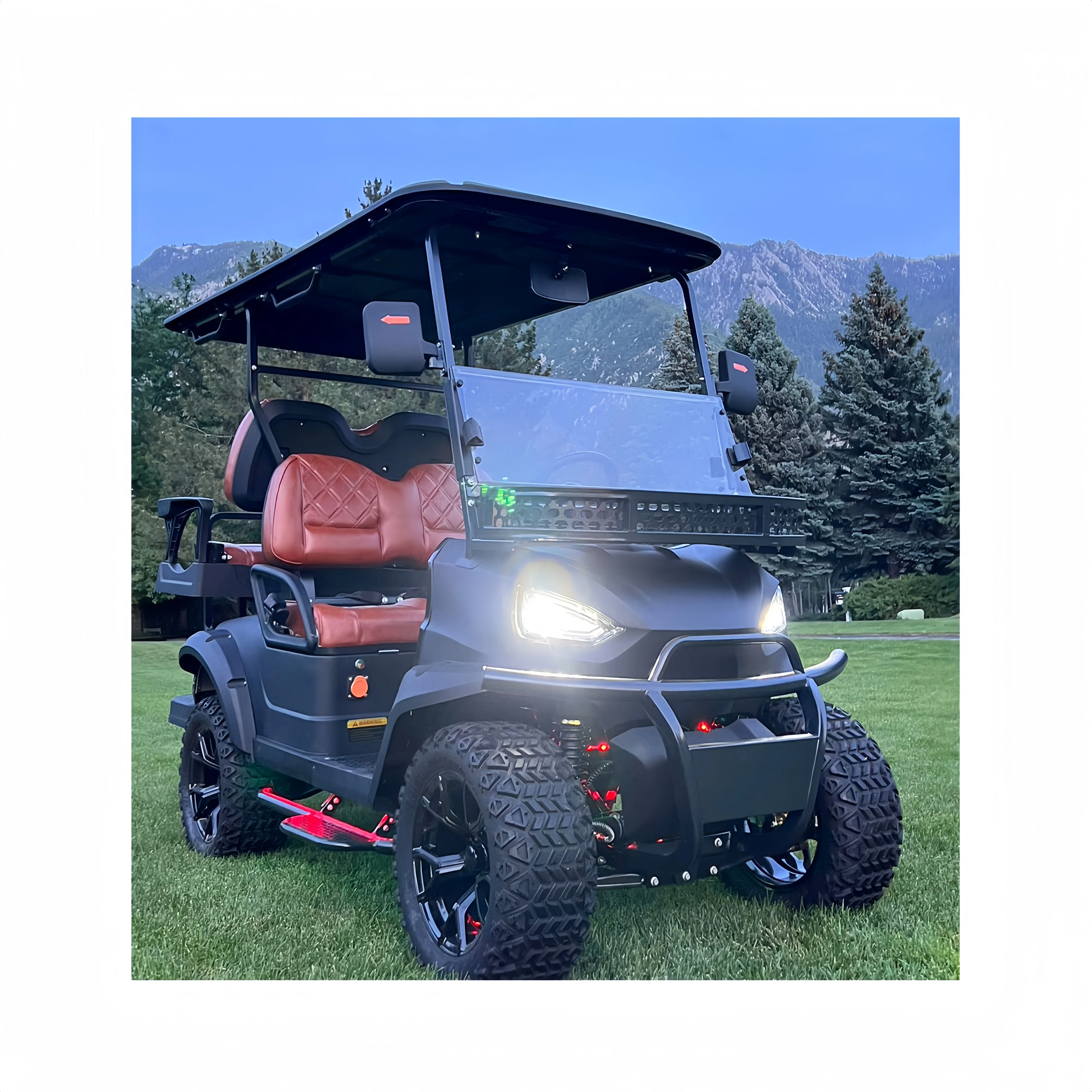Energy Saving And Low Noise 48v 6 Seater Sightseeing Bus Golf Buggy Carts Electric Golf Cart