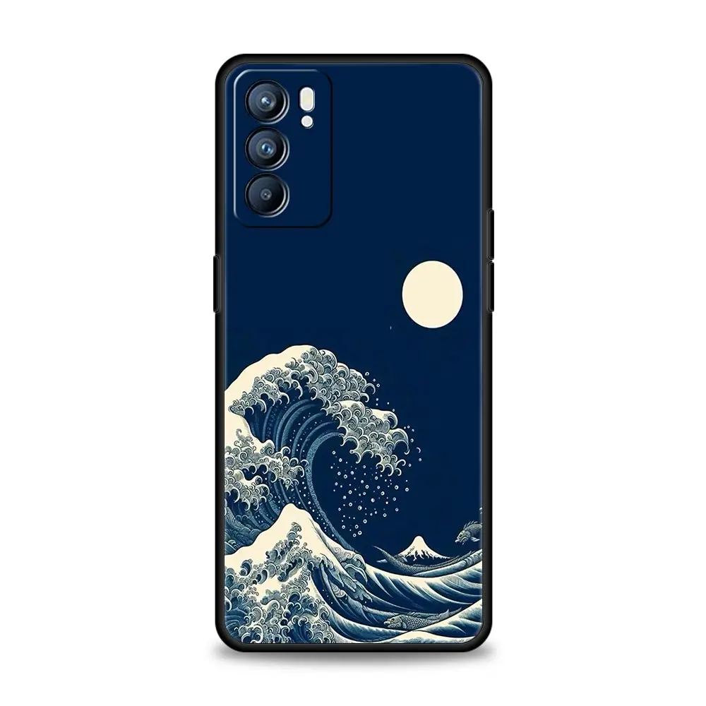 Sleek Blue Wave Design Phone Case Cover