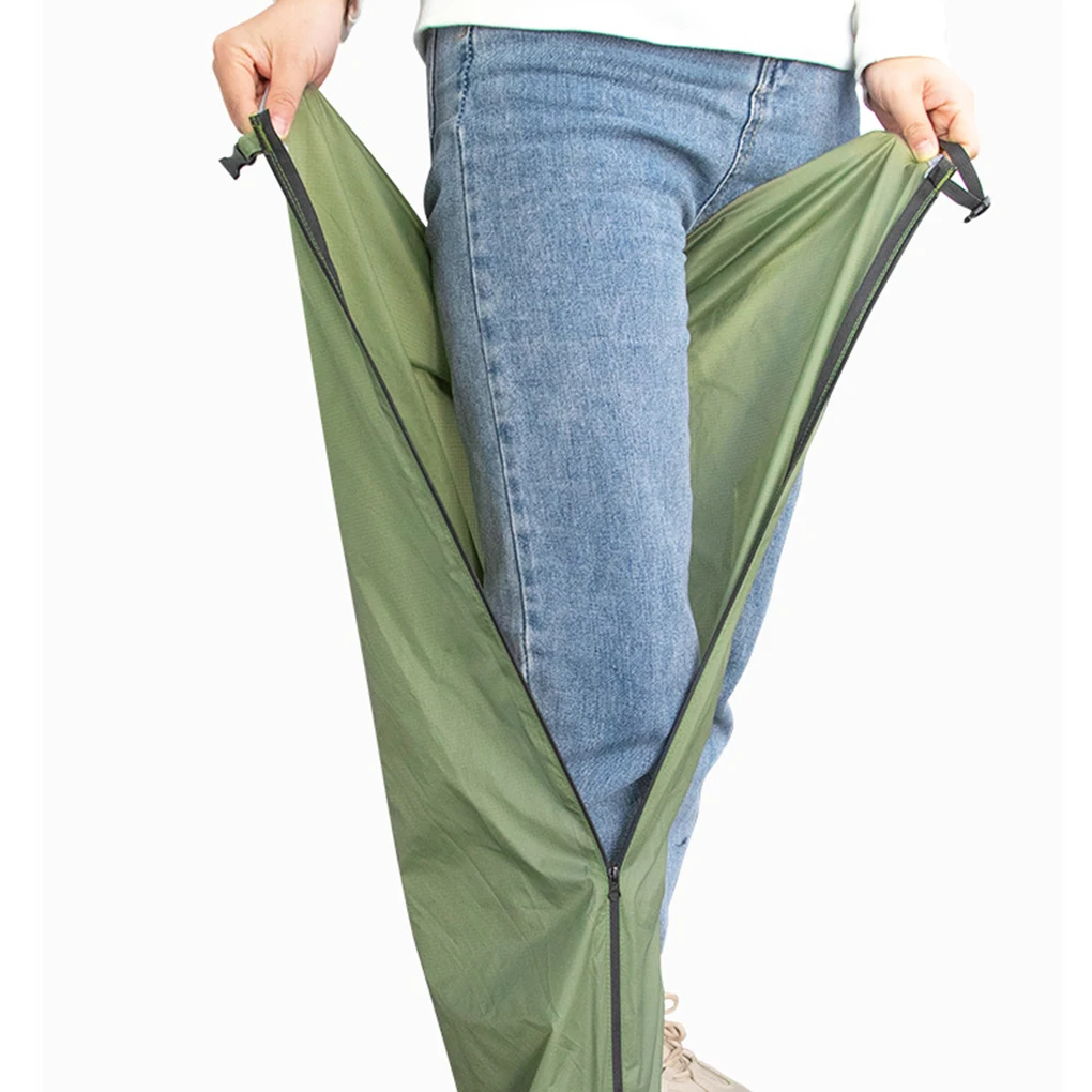 Outdoor Split Rain Pants MoistureProof Bottom Protective Gear Lightweight Trousers Nylon Leg