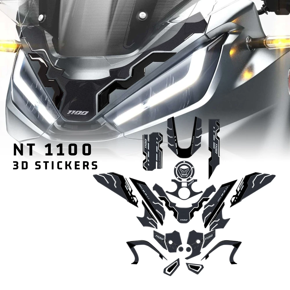 For HONDA NT1100 NT 1100 2022 2023 3D Motorcycle Resin Epoxy Sticker Side boomerang Tank Pad Anti Scratch Decal Non-slip TankPad