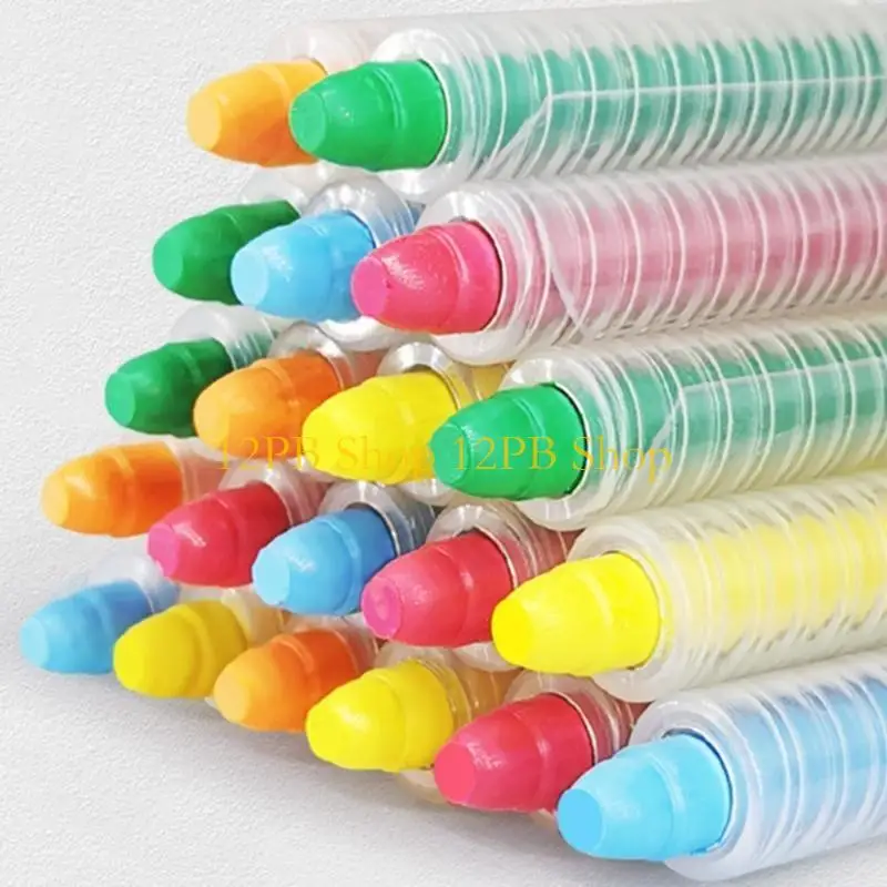 12pb 세탁 가능한 보도 초크 진보 초크 먼지 무료 단단한 물 야외 게임