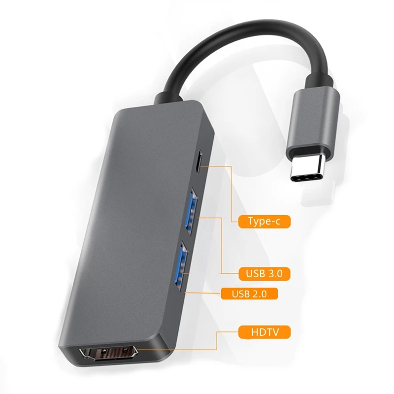 Rankman USB C Hub to 4K HDMI-Compatible USB 3.0 2.0 Type C PD Charging Dock for MacBook iPad Samsung S20 Dex TV Laptop Mouse 4