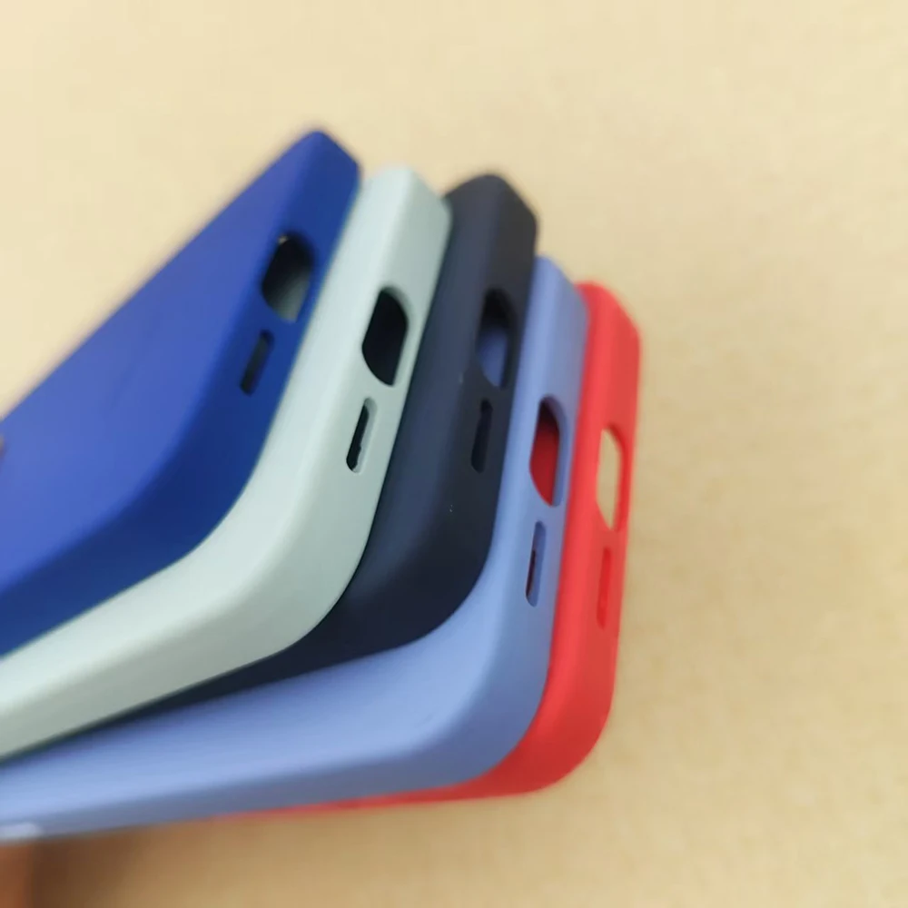 Premium Liquid Silicone Phone Case with Protection Bumper - Solid Color with Official Packaging