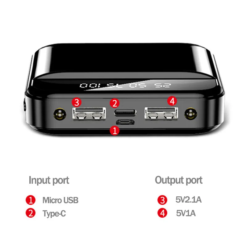 usb c portable charger 80000mAh Power Bank Portable Mini External Battery Charger 2 USB Digital Display Powerbank for IPhone Xiaomi Samsung usb c power bank
