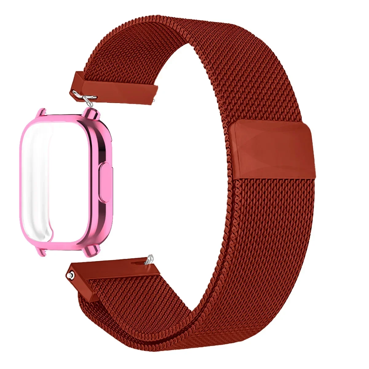 Milanese Mesh Strap with Case and Screen Protector - Premium Watchband Bracelet Accessories