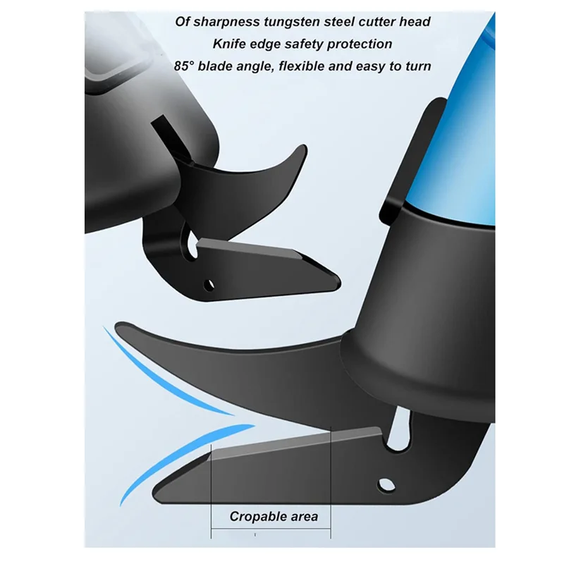 Y51A-헤비 듀티 무선 전기 가위, 직물 절단용 USB 재능력 커터 가위 도구..