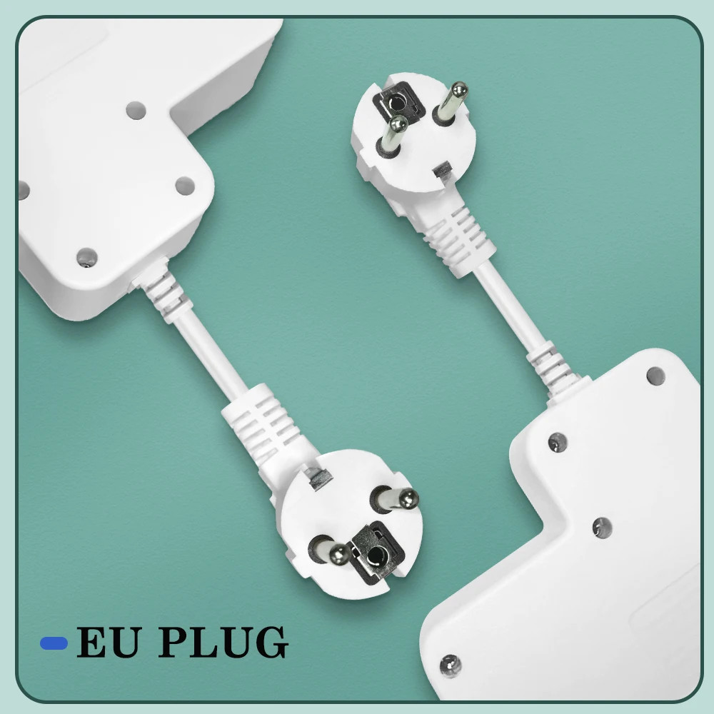 EU Plug AC Power Strip Wall Independent Switch 2500W European Standard Plug S4430589d8b6a42aaab58767e5a64ce7aw