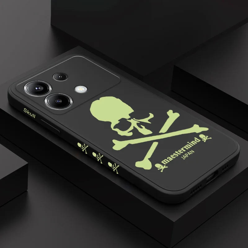 Luminous Skull Design Silicone Phone Case