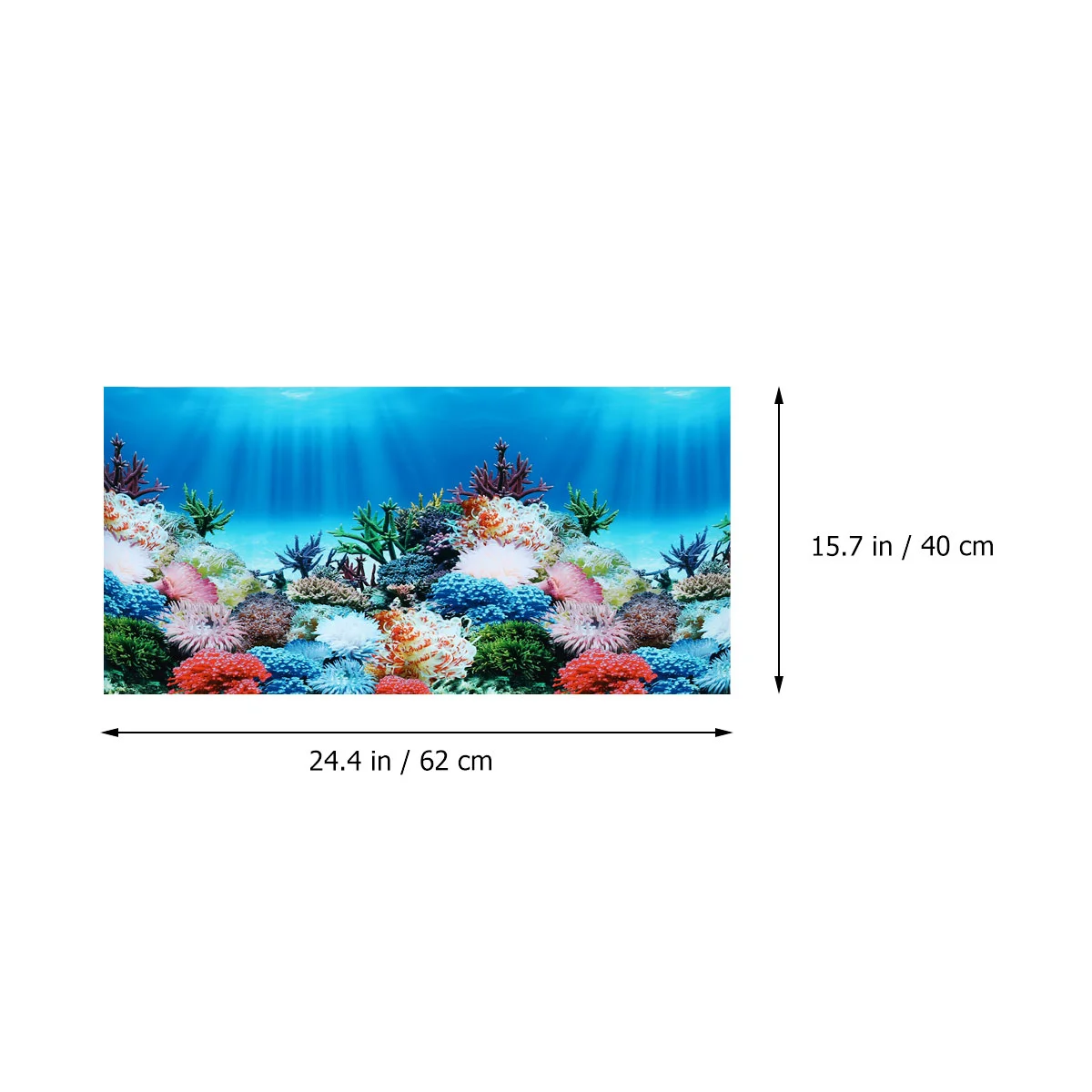 Aquarium Background Sticker Double Side Seascape Wallpaper Tank Backdrop Water Underwater Decoration Static Cling Vinyl fish tank decorations,aquarium ornaments,fish tank backdrop,aquarium sticker