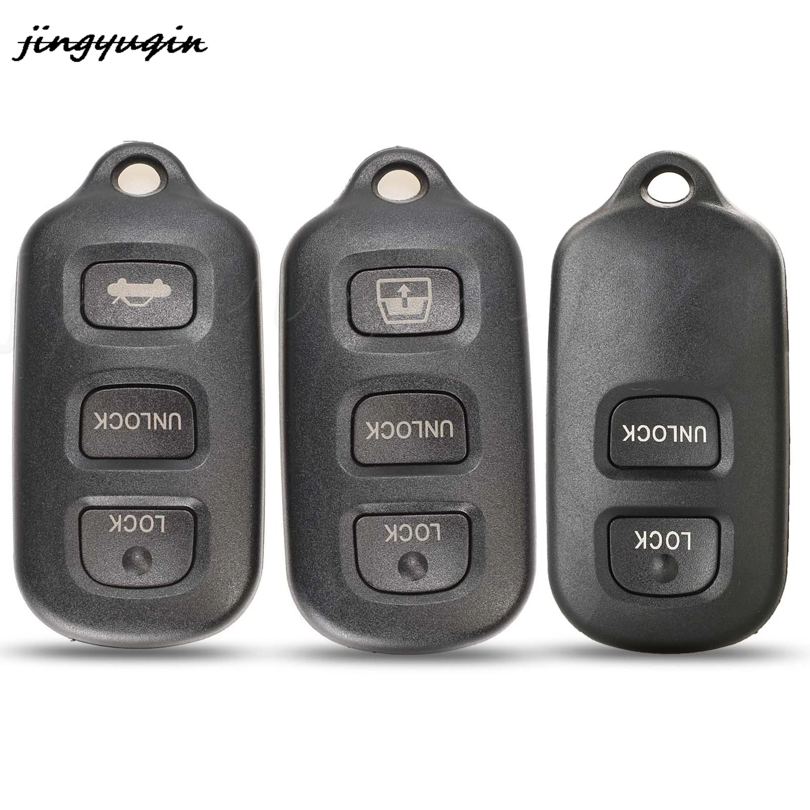 

jingyuqin 3/4 Buttons Replacement Remote Car Key Shell Case Fob For TOYOTA Sequoia 4Runner 2003-2008 Matrix Keyless