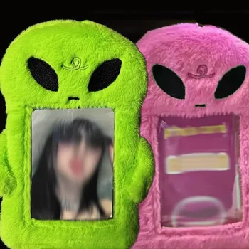 1 pz porta carte in peluche soffice tesserino bus card manica ID banca protezione carta di credito cancelleria morbida e carina