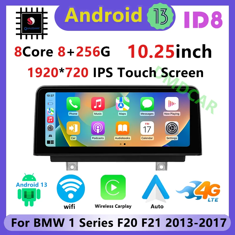 

Snapdragon Android 13 10.25" 8 Core 8+256G Video Player For BMW 1 Series F20 F21 GPS Navigation Screen Wireless Carplay WIFI 4G