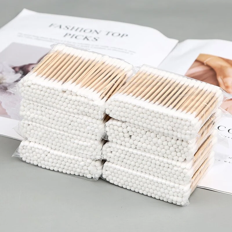 100/300 Per Pack Double-ended Cotton Swabs Baby Ear Cleaning Sticks Makeup Buds