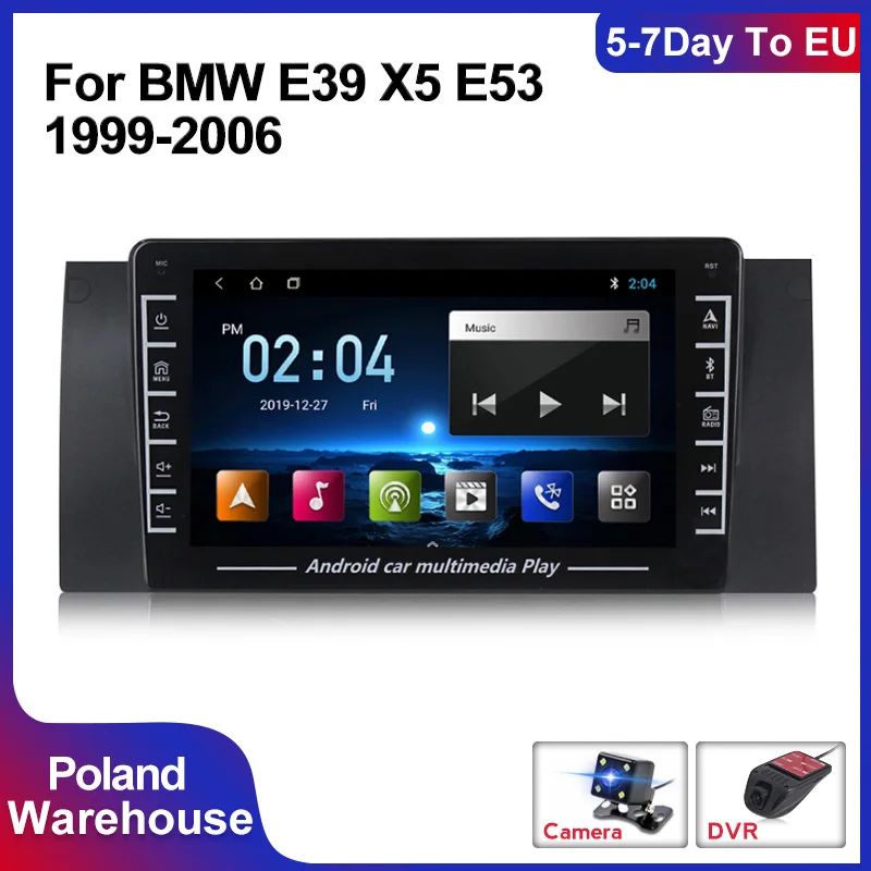 Автомагнитола 2Din Android WIFI BT мультимедийный видеоплеер для BMW 5 E39 E53 X5 1995-2001 2002 2003 2004