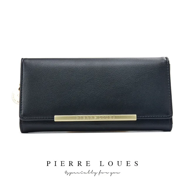 YIZHONG Leather Luxury Wallet for Women Many Departments Women Wallets Card Holder Purse Female Purses Long Clutch Carteras black