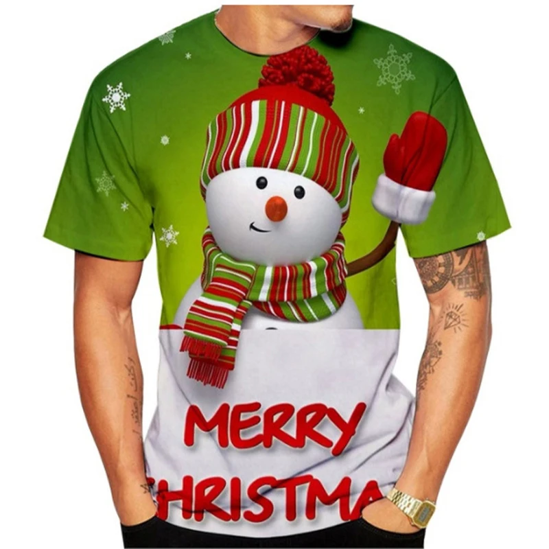 Christmas Reindeer 3D Print Oversized T Shirt