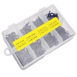 Black Stainless Steel Top Tip Guide for Fishing Rod Building and Repair (Black 80pcs)