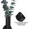 Vases Wall Mounted Flower for Decor Mini Tube Metal Vessel Hanging Pot Black Cute 2