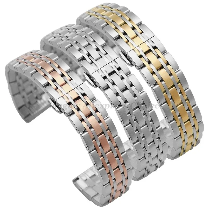 Stainless Steel Adjustable Watch Strap - Premium Universal Replacement Wristband