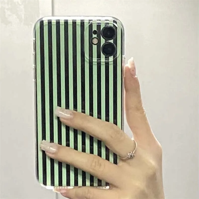 Stripes Silicone Transparent Phone Case
