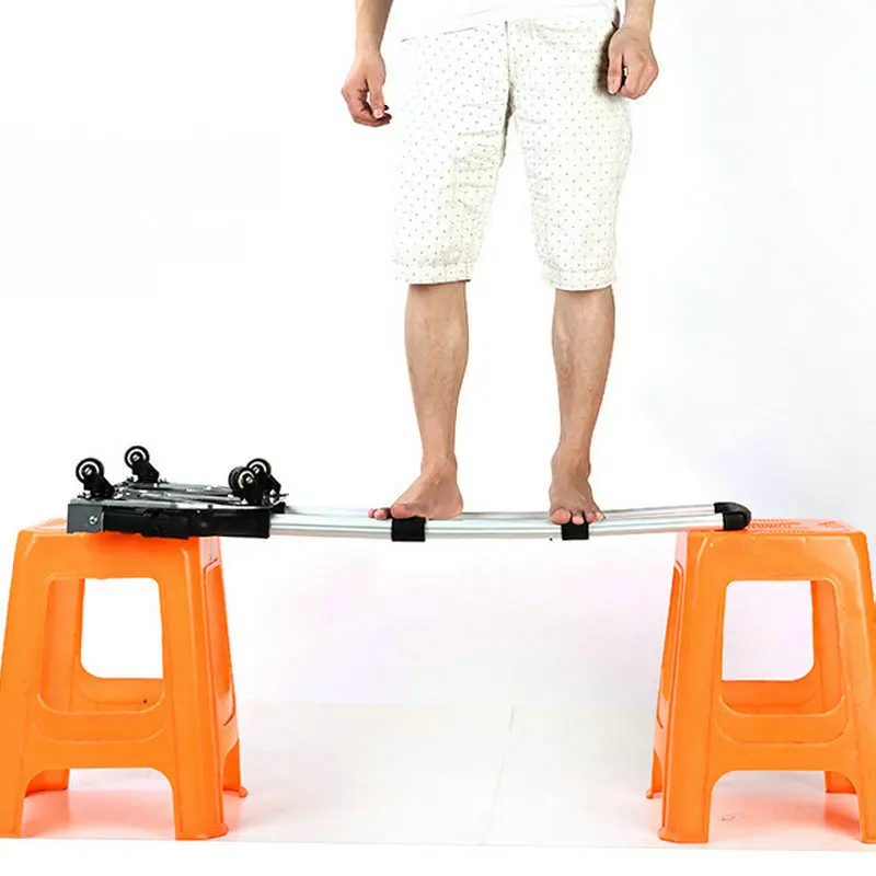 Household Aluminum Alloy Luggage Cart, Climbing Stairs Trolley Can Load 165lbs, Portable Small Trailer Pulling Truck