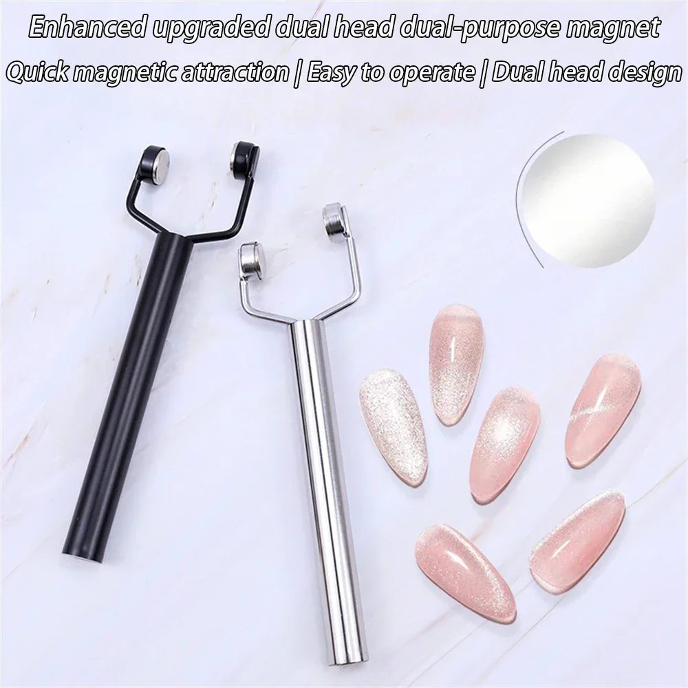 Magnetic Nail Art Tools Cat Eye Nail Tool Magnetic Nail Tools Unique Y-shape Strong Stick For Nails Cat Eye Magnetic Gel Nail Polish Effect Nail Magnet Stick 3 In1 Design Art Tools