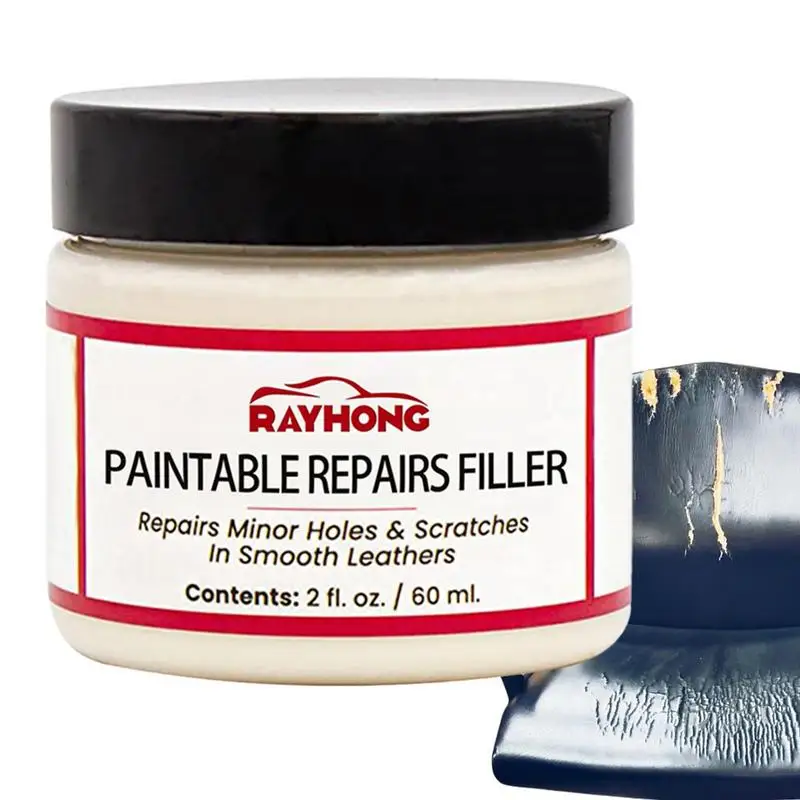 

Leather Filling Paste 60ml Natural Leather Filler Repair Compound Leather Restoration Cream For Tears Crack Burns Holes Filler