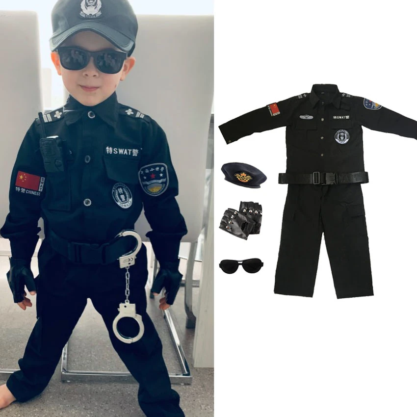 Disfraces especiales de policía de tráfico para niños, conjuntos de ropa de  Cosplay de policía del ejército para niños, uniforme de policía de Carnaval  de fiesta de Halloween| | - AliExpress