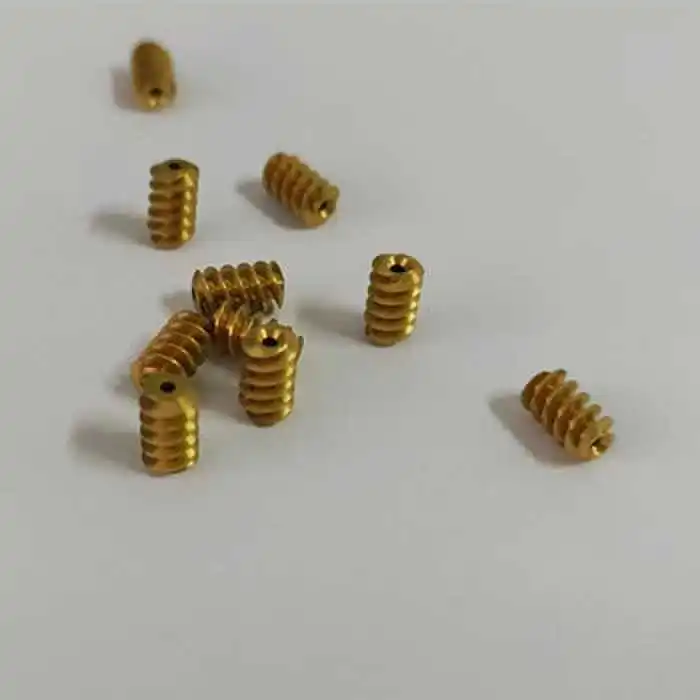 Miniature 0.3mm Double Headed Copper Worm with Outer Diameter of 3.8mm and Length of 6.6mm, Remote Control Toy Worm