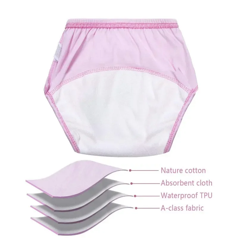 Baby Training Pants 5pc/ Lot Children Reusable Underwear Breathable Diapers Training Pants Can Tracked Suit 6-16kg