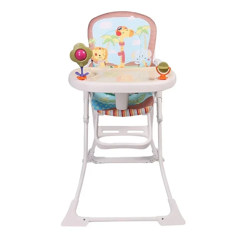 High Chair Baby Feeding Chair PP Material Plate and Toy Plate Three-point Safety Buckle To Prevent Slipping