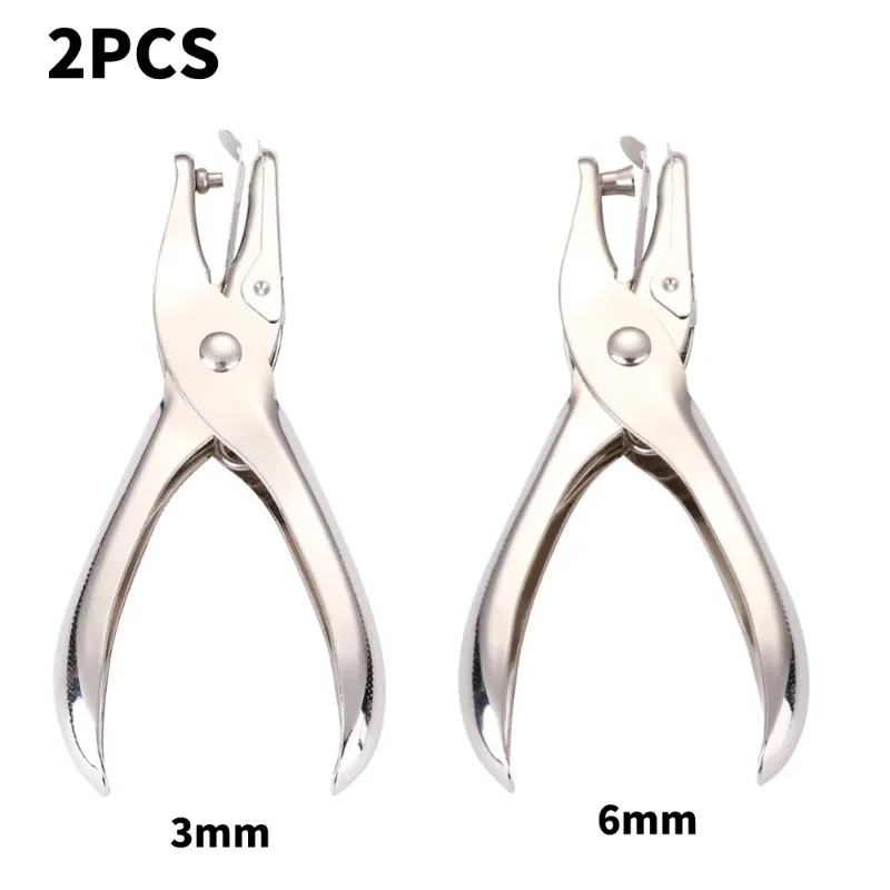 3/6mm 홀 펀치 휴대용 싱글 홀 펀치 종이 재료 스크랩북킹 핸드헬드 금속 공예 사무용 바인딩 용품