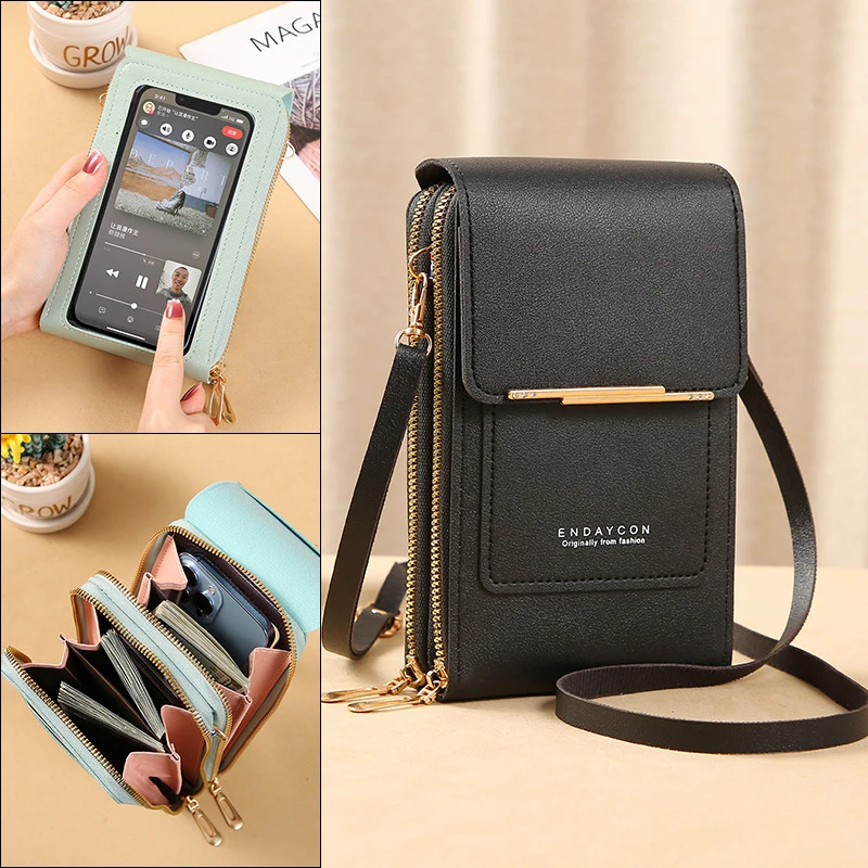 Women Crossbody Shoulder Bags Wallets Touch Screen Cell Phone Purse
