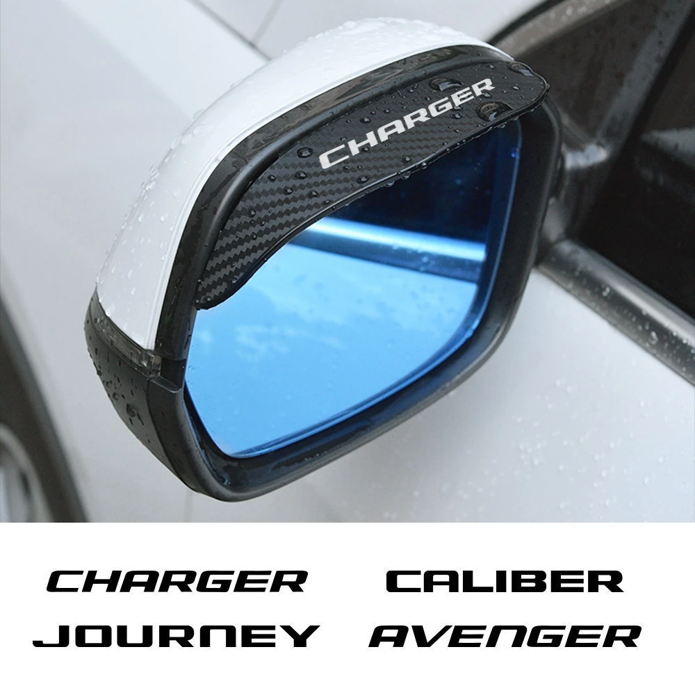 Dodge şarj cihazı kalibre Challenger Nitro yolculuk Avenger karavan araba  için dikiz aynası yağmur kaş aksesuarları yağmur geçirmez kapak| | -  AliExpress