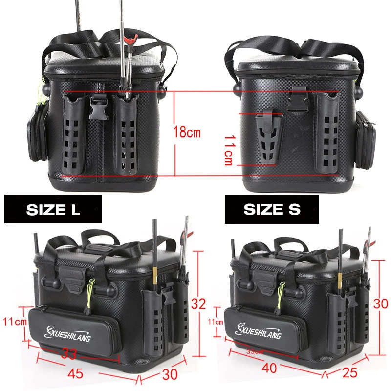 Sac à dos de pêche EVA multifonction 20L/28L/40L avec seau et porte-canne intégré