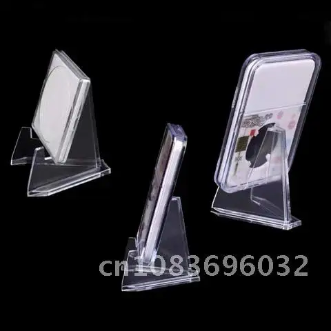 

Coin Display Easel Holder Mini Clear Acrylic Stand For Trading Cards Capsules CDs Medals Casin 5/10Pcs